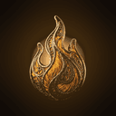 Aahvana logo — ornate saffron flame